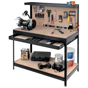 banco da lavoro con pannello dimensioni cm 121x61x93-150h cod:ferx.10328