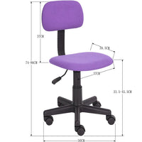 Sedia da Scrivania Operativa 5Ruote Cameretta Stanzetta Altezza regolabile Viola
