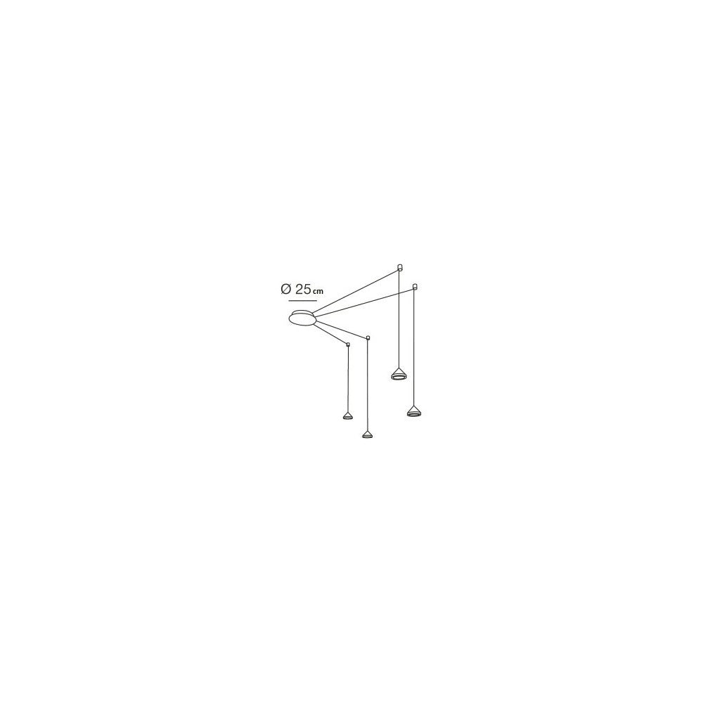 Lampadario a sospensione Isabella a Led in metallo e metacrilato 3410-49-212 Fabas Luce