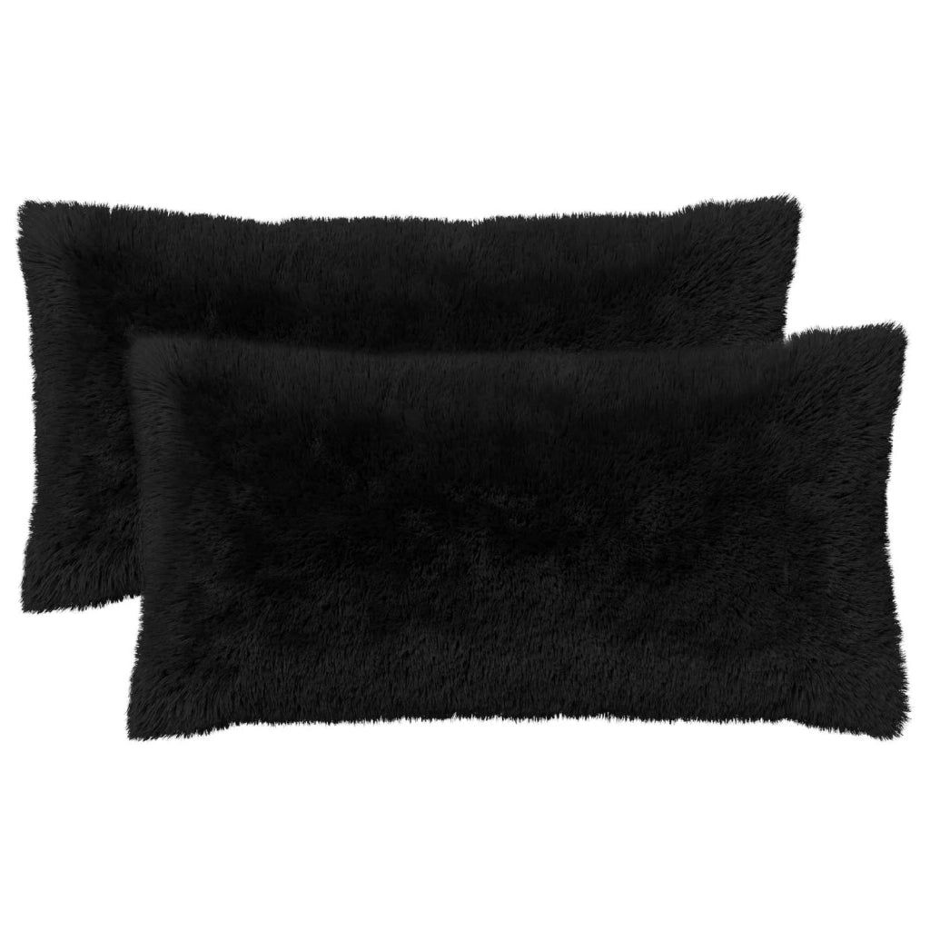 Cuscino con cuscino HEERLEN 12 pz Nero Fleece PV 925935
