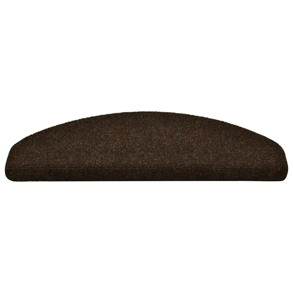 Tappetini per scale autoadesivi 15 pz 65x21x4 cm marrone semicircolari grandi 322351