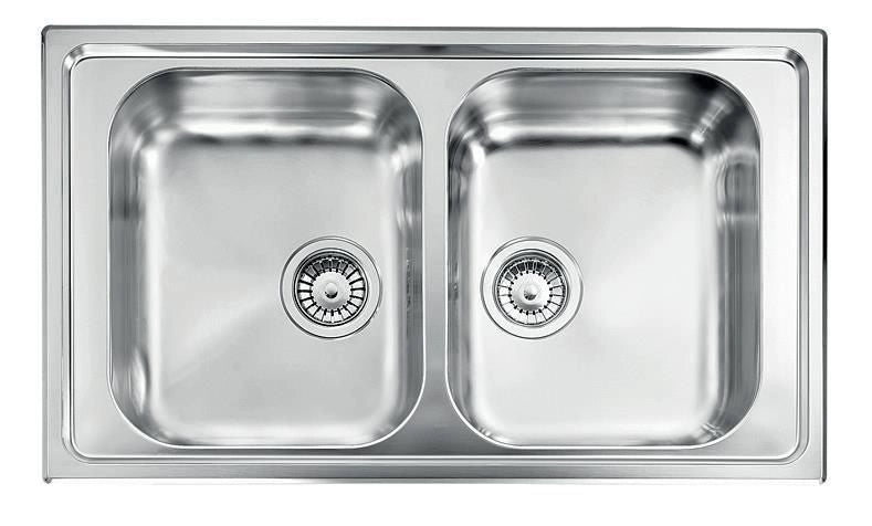 CM Zenith 86x50 2V Lavello ad incasso Rettangolare Acciaio inossidabile
