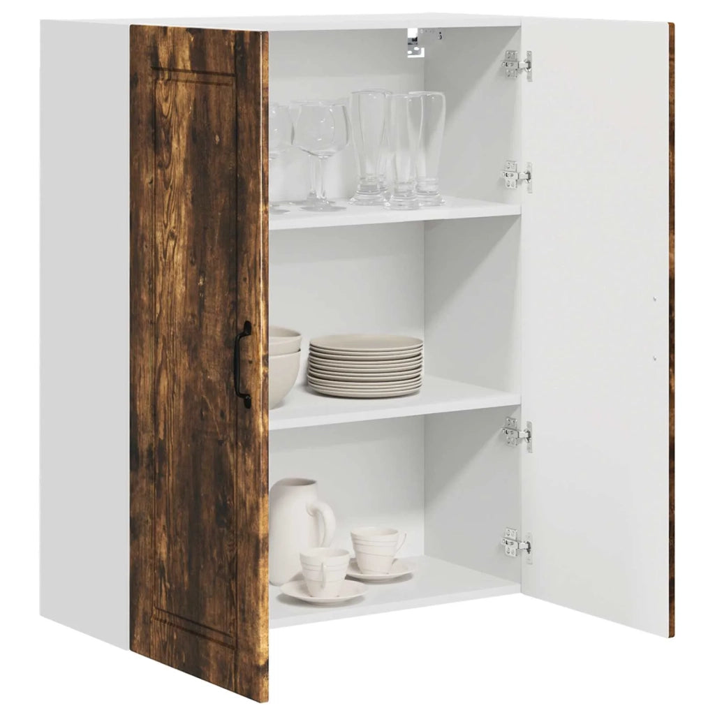 Pensile da cucina | Armadietto a muro PORTO Rovere fum¨¦ 80 x 31 x 100 cm