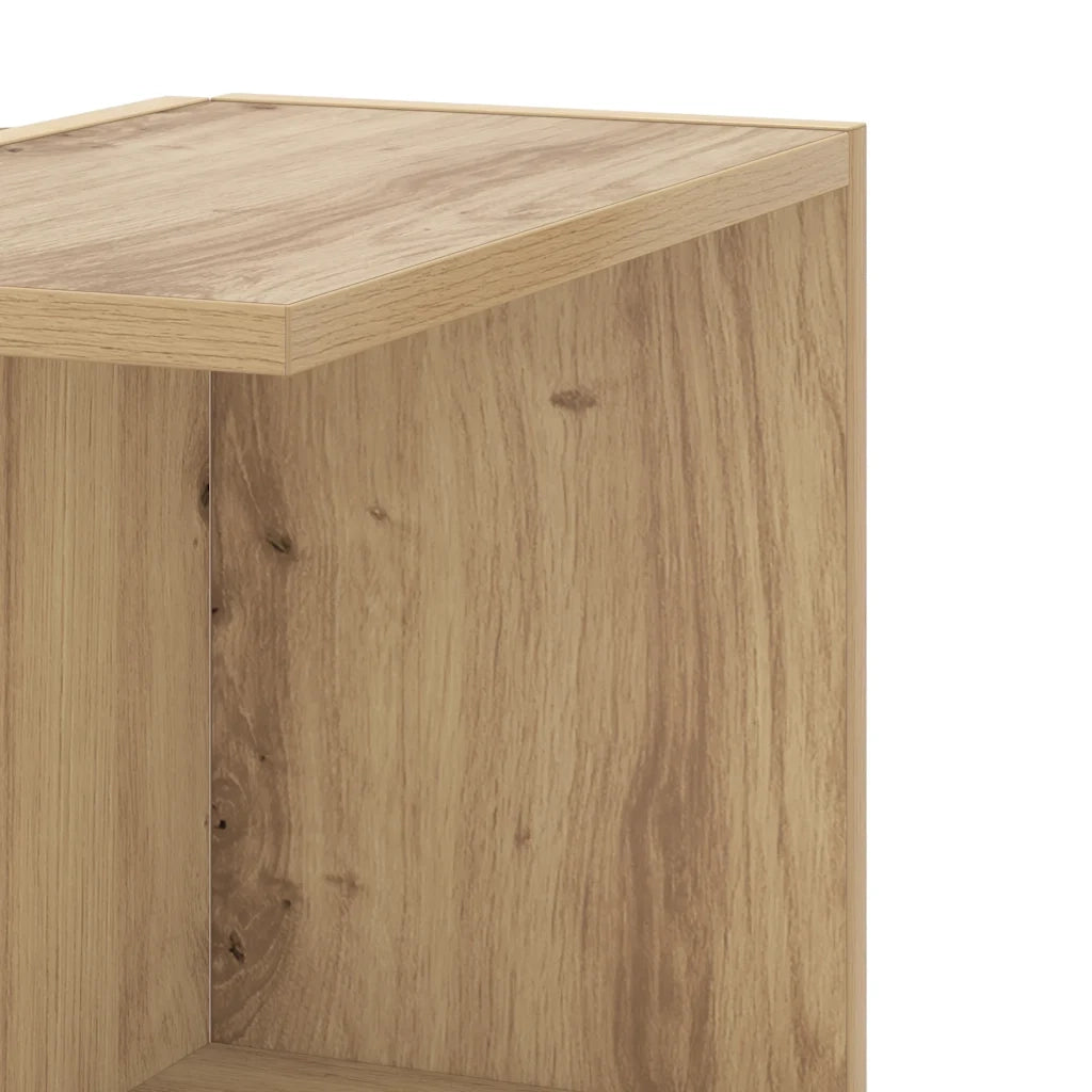 Scaffale Angolare Muro | Mensola a parete Rovere Artigianale 36,5x36,5x140cm Legno