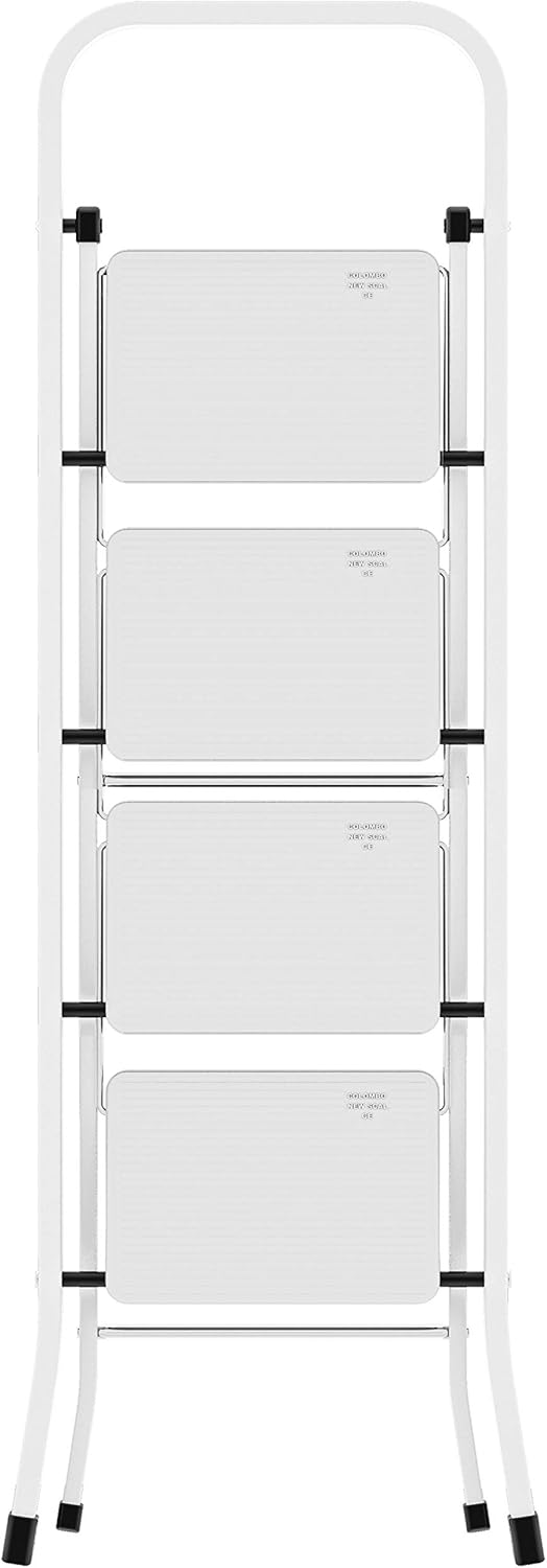 Sgabello Scala in acciaio a 4 gradini salvaspazio mod. FACTOTUM COLOMBO