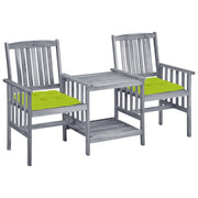 Sedie da Giardino con Cuscini e Tavolino in Massello di Acacia cod mxl 44077