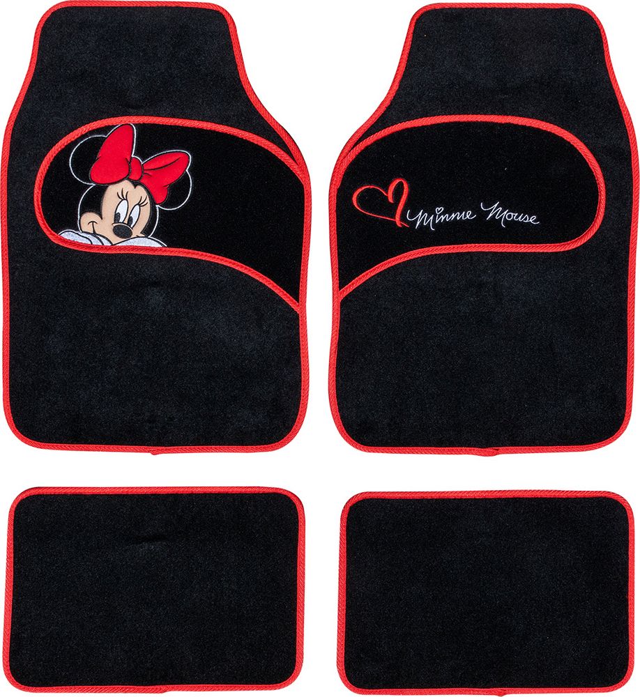 Tappetini auto in moquette universali con ricamo Minnie