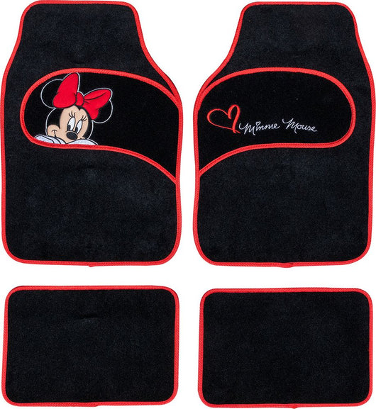 Tappetini auto in moquette universali con ricamo Minnie