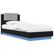 Letto con LED Rovere Nero 80 x 200 cm Legno ingegnerizzato 3429667