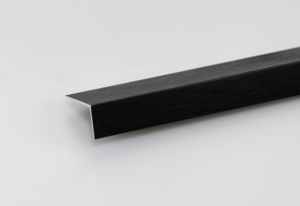 Profilo Angolare Da 2 Metro Alluminio Nero Spazzolato 10X10X1 - Arcansas
