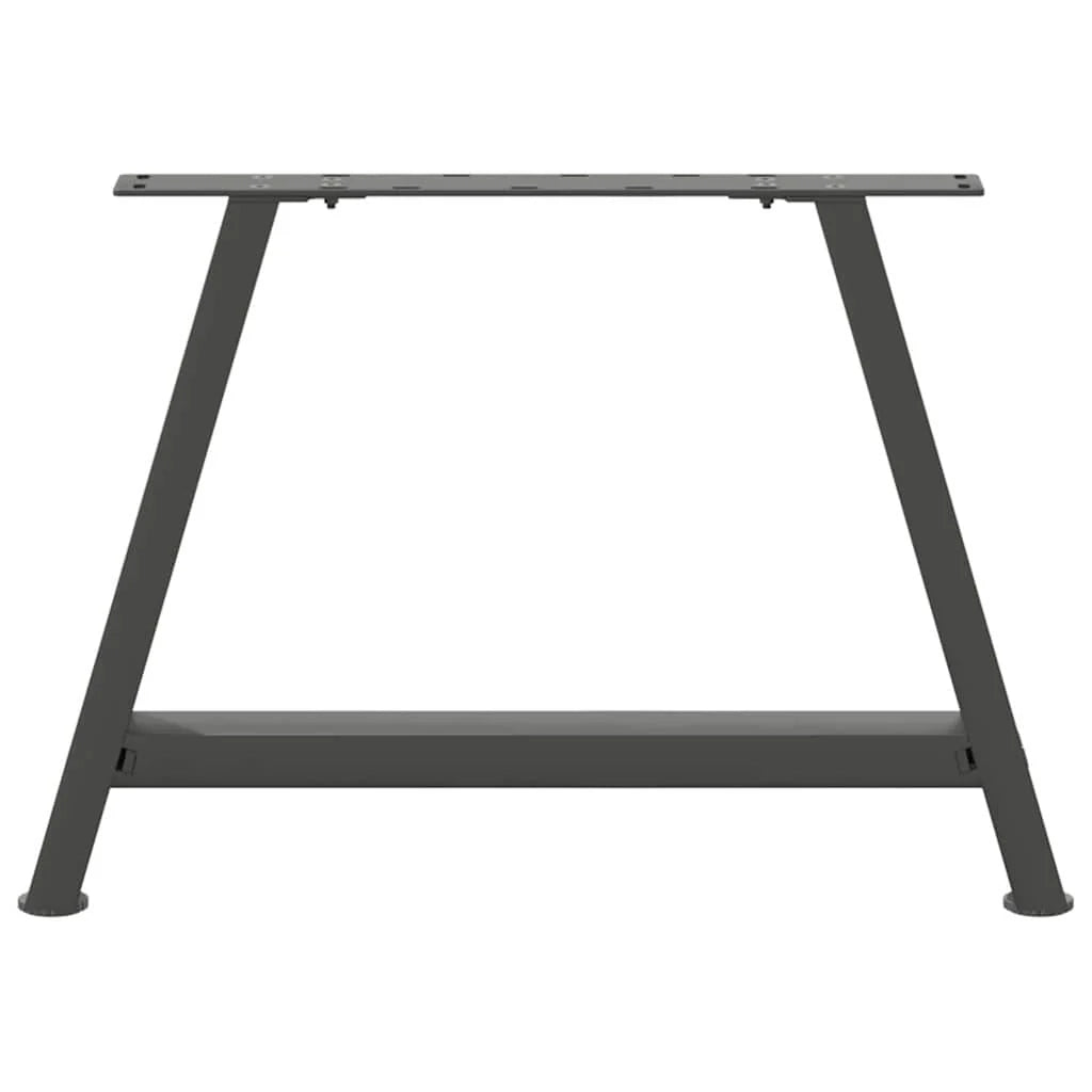 Set di 2 gambe per tavolino da caffè a forma di A 60 x 42-43 cm con piedini regolabili design moderno acciaio antracite 02_0057118