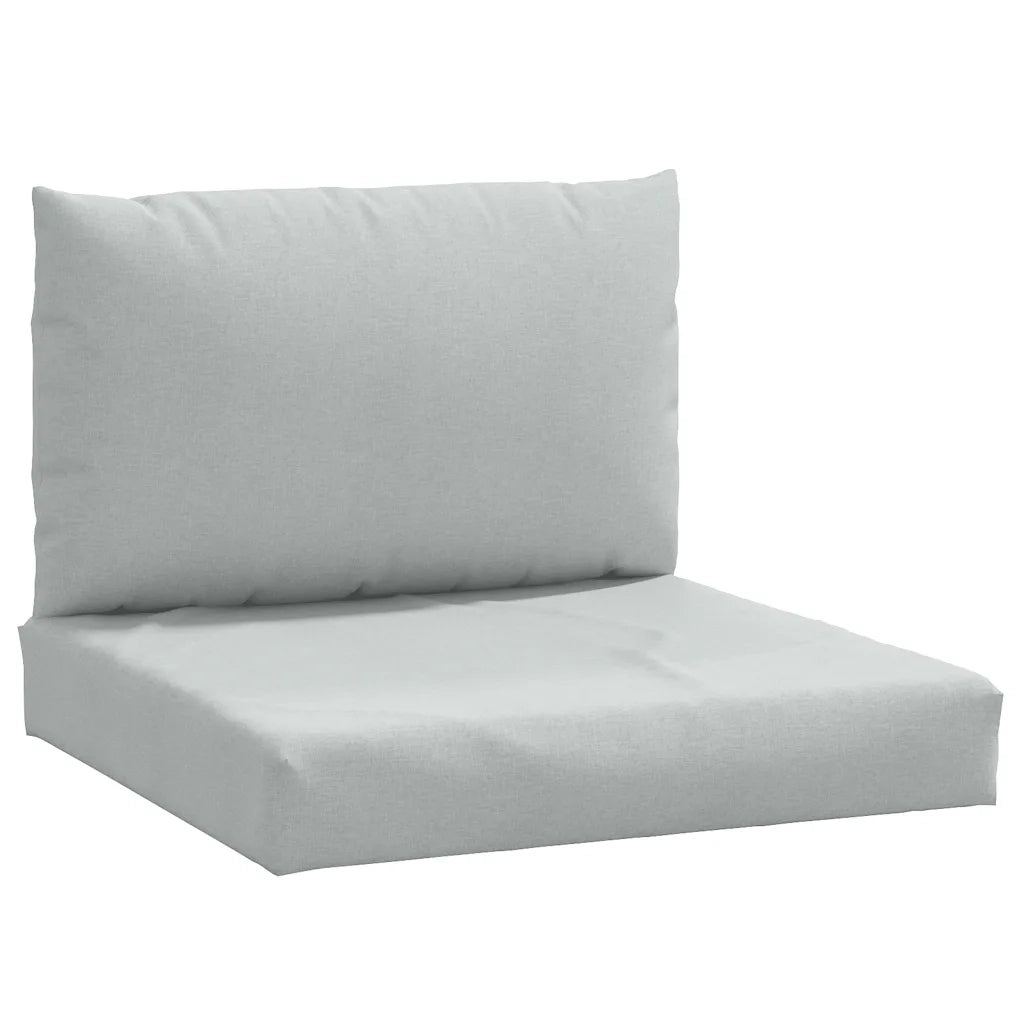 Cuscini per Pallet 2 pz Grigio Chiaro MÃ©lange in Tessuto