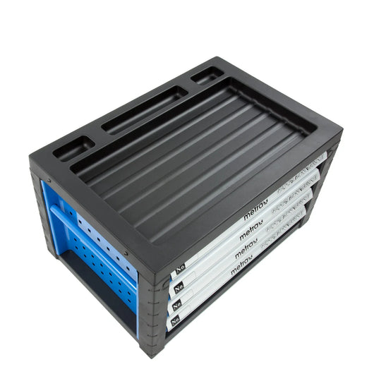 Cassetta portautensili per carrello portautensili, colore blu