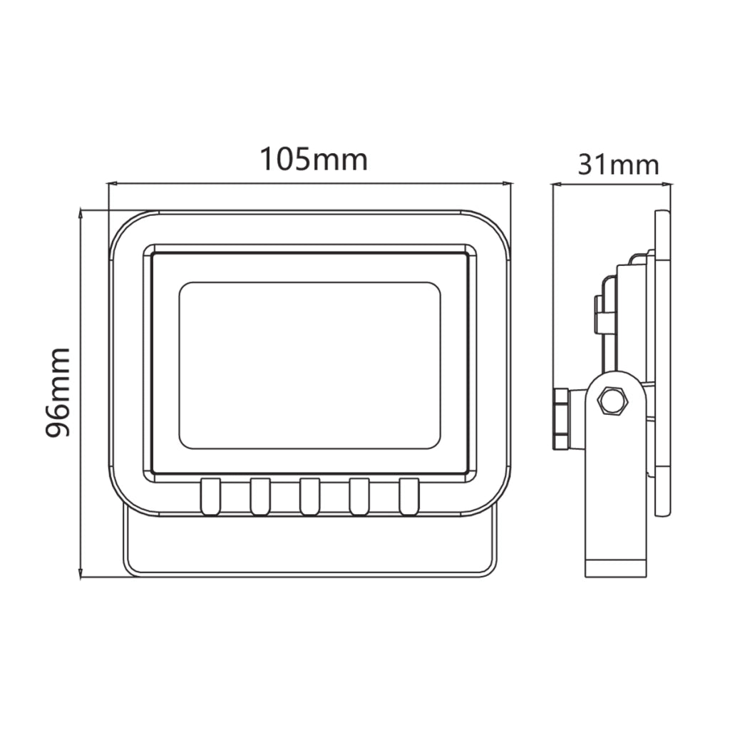 Faretto LED SMD 10W 4000K 120° IP65 nero esterno Polux