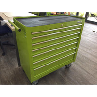 Carrello portautensili largo, 7 cassetti S47, colore verde