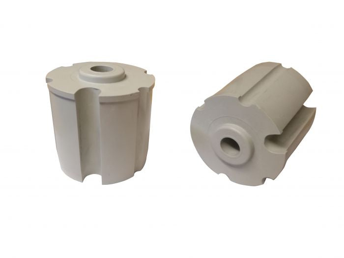 Calotta con foro per rullo tende da sole <i>(1 pezzo)</i> - Calotta per rullo da 70mm - Colore grigio 7035