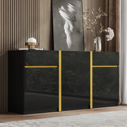 Credenza Moderna ¨C MINIMAL ¨C Bianco Lucido, 3 Ante e 2 Cassetti, Soggiorno e Ingresso