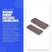 Luierinlegger in Bamboe Houtskool - Super Assorbente - Dimensione M - Adatto per Adulti - 5 Strati - Comfortevole e Sicuro