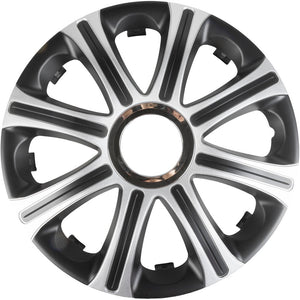 Modena ner/grig 14" set calotte auto in scatola