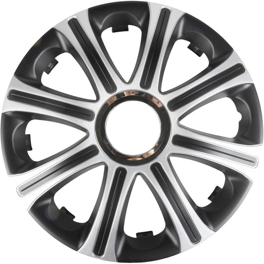 Modena ner/grig 14" set calotte auto in scatola