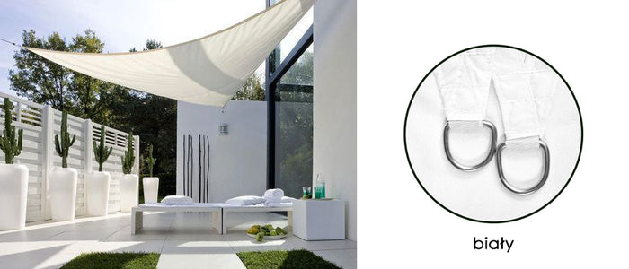 AIO FACTORY Vela Ombreggiante 3x3x3m Impermeabile Vela Ombreggiante da Giardino Bianca