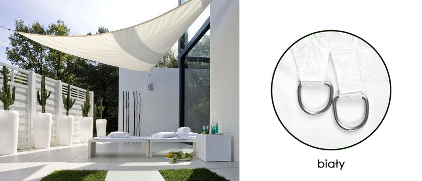 AIO FACTORY Vela Ombreggiante 3x3x3m Impermeabile Vela Ombreggiante da Giardino Bianca