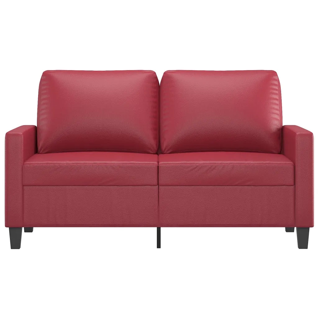 Divano a 2 Posti Rosso Vino 120 cm in Similpellecod mxl 128116