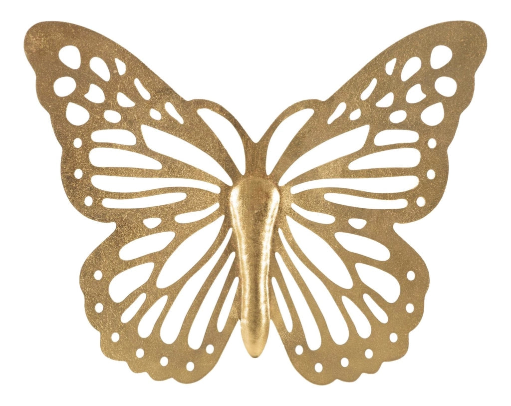 Farfalla Decorativa da Muro 3D 43x2x35 cm in Ferro Oro