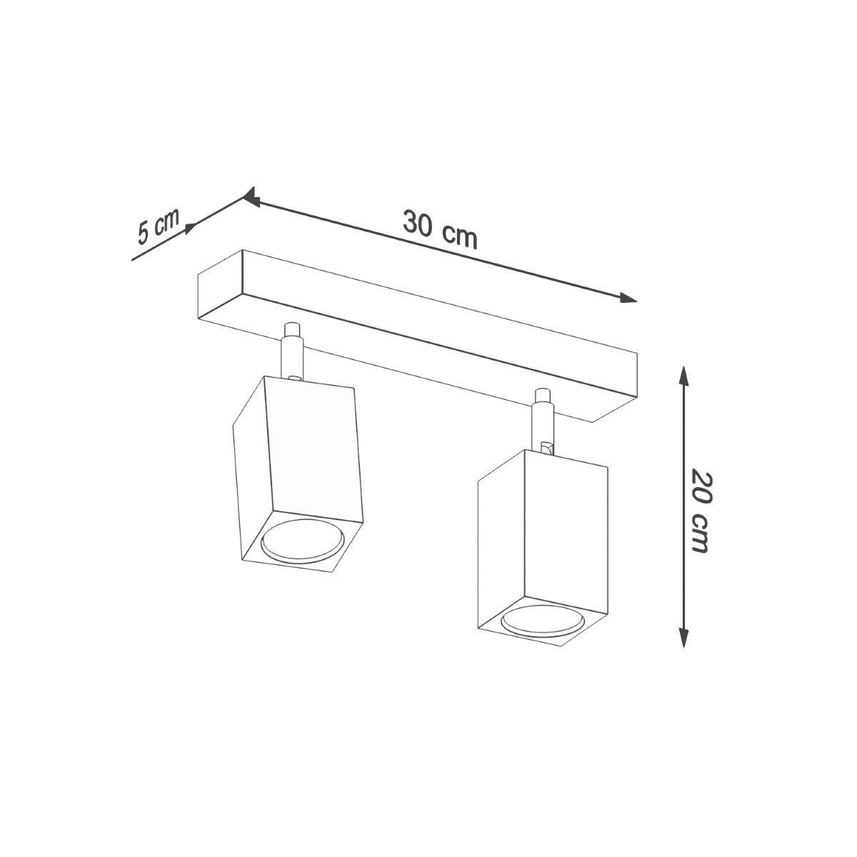 Lampada da soffitto KEKE 2 rovere