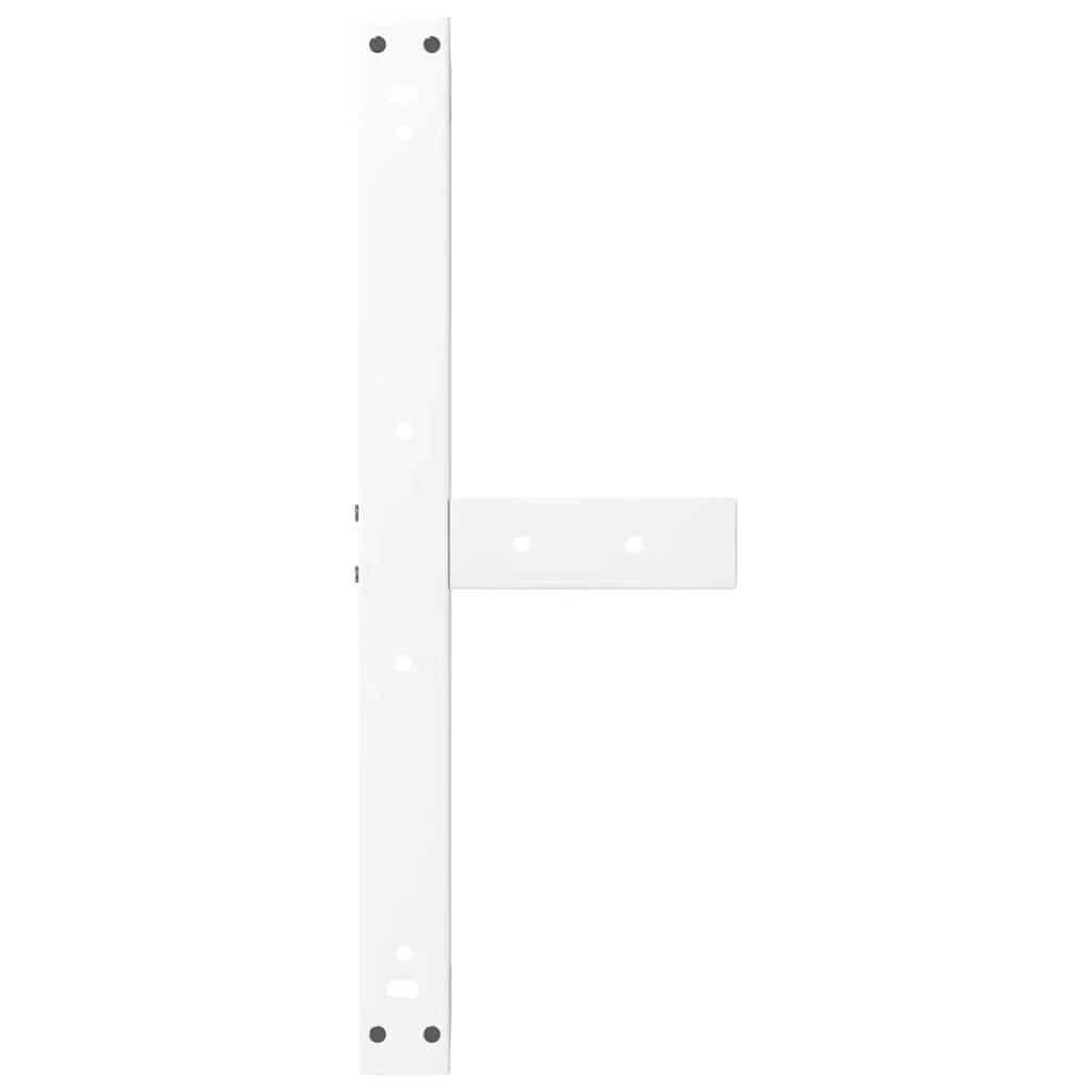 Set di 2 gambe per tavolino a forma di T pratico utilizzo 60 x 25 x 43 cm design moderno acciaio bianco 02_0057302
