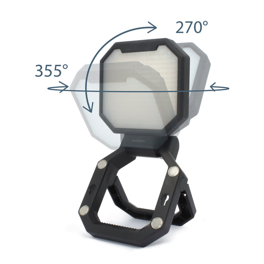 Faretto LED da Lavoro con supporto pieghevole ricaricabile USB C e Funzione powerbank - 2000 Lumens - Avidsen 103674