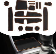 Pantaloni Jogger in Gomma per Dacia Jogger 2022 2023 2024, Antiscivolo per Console Centrale e Ripostiglio Interiore (Colore Arancione)