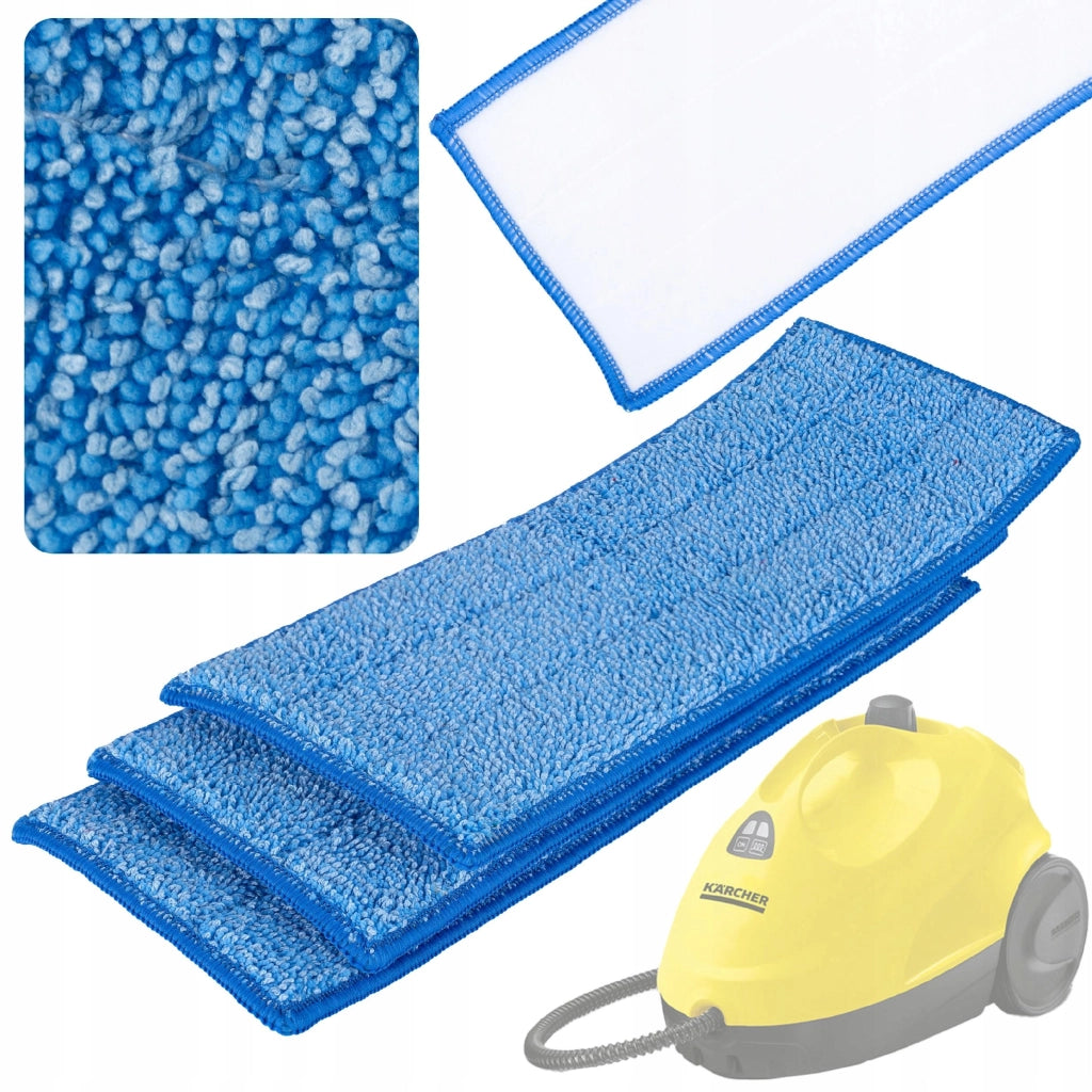 Set di Accessori per Pulizia compatibile con Kärcher SC – 3 Panni in Microfibra, 6 Spazzole Rotonde