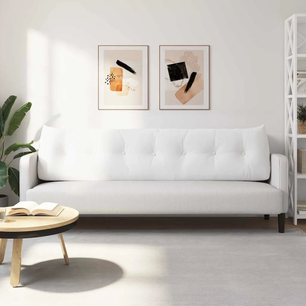 Cuscino per Schiena Bianco 200 x 24 x 50 cm Tessuto 42014597