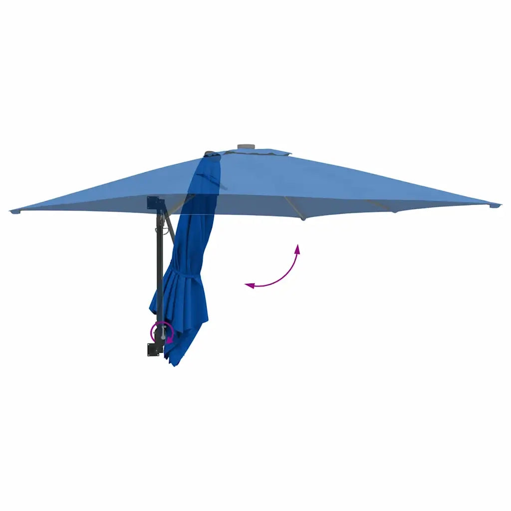 Ombrello da giardino-Ombrellone da spiaggia Azzurro 248,5 x 247,5 x 160 cm 925397