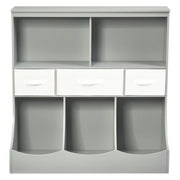 Libreria/mobiletto portaoggetti per bambini 93 x 40 x 94 cm spazio di archiviazione ottimizzato design moderno in MDF grigio 20_0010755