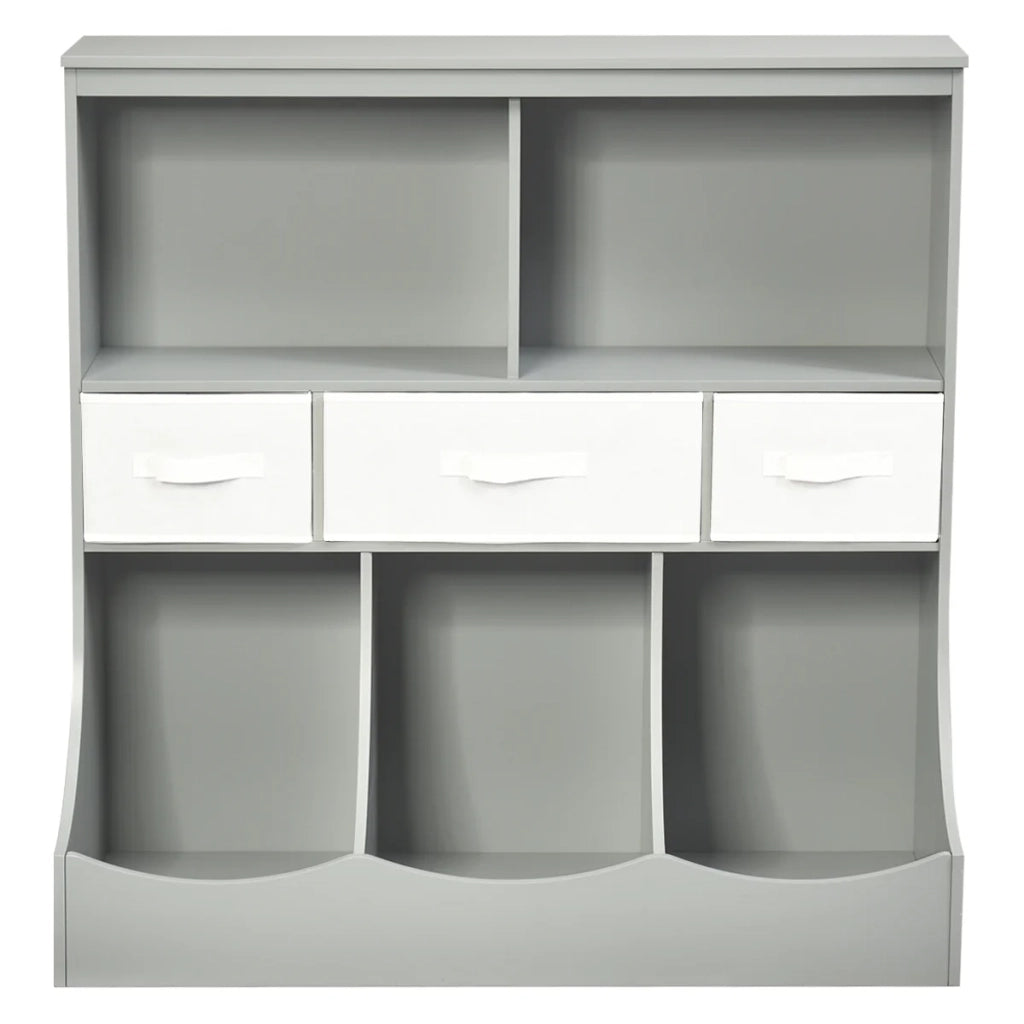 Libreria/mobiletto portaoggetti per bambini 93 x 40 x 94 cm spazio di archiviazione ottimizzato design moderno in MDF grigio 20_0010755