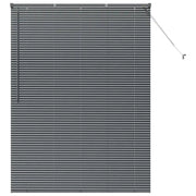 Tendaggi a Veneziana | Tenda a lamelle Grigio scuro 175 x 125 cm Alluminio