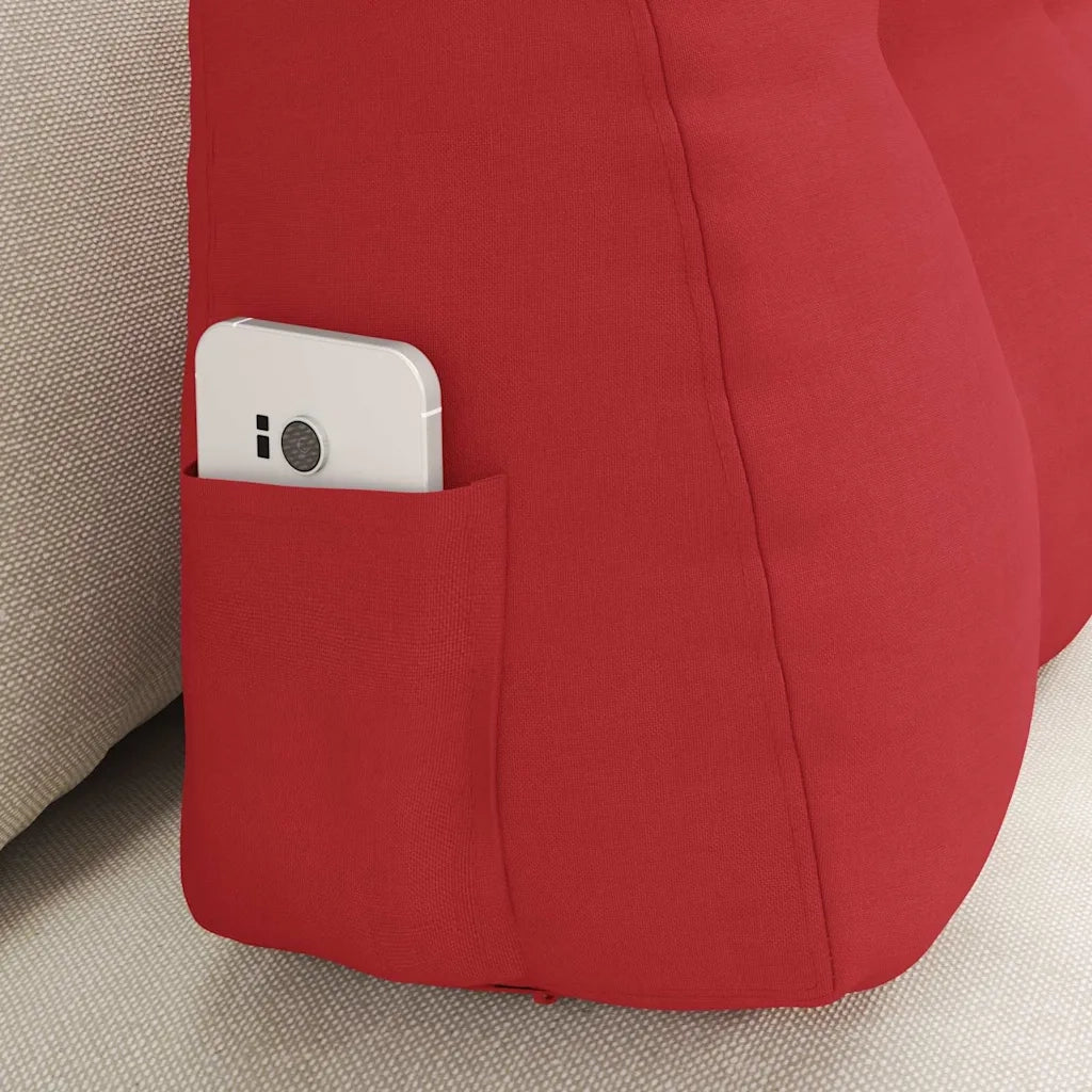 Cuscino per Schiena Rosso 80 x 24 x 50 cm Tessuto 42014424