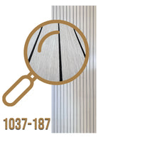 Rotolo Pannello ACUSTICO (1,8mq) a Lamelli AUTOADESIVO in PET rivestito in PVC - mis. 2,8x600x3000mm Vari Decori - 1037-187