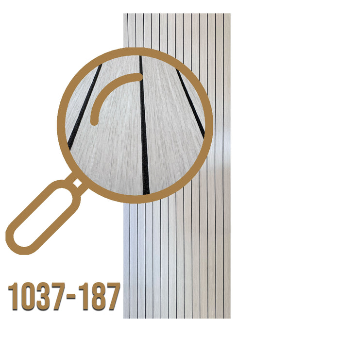 Rotolo Pannello ACUSTICO (1,8mq) a Lamelli AUTOADESIVO in PET rivestito in PVC - mis. 2,8x600x3000mm Vari Decori - 1037-187