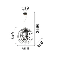 Sospensione Moderna Disco Metallo Bianco 1 Luce E27