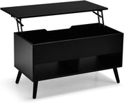 Tavolino da caffè sollevabile, tavolo da caffè con spazio nascosto di stoccaggio, tavolo sollevabile ed estensibile per il riposo o il lavoro, 80 x 40 x 58 (max) cm per il soggiorno e la sala da