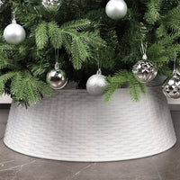 Copribase Albero di Natale Diametro 73-60 cm Bianco Decorazione Base Natalizia