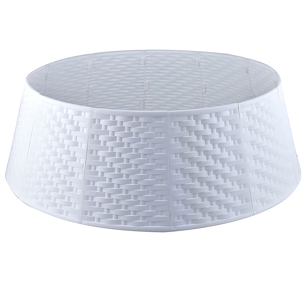 Copribase Albero di Natale Diametro 73-60 cm Bianco Decorazione Base Natalizia