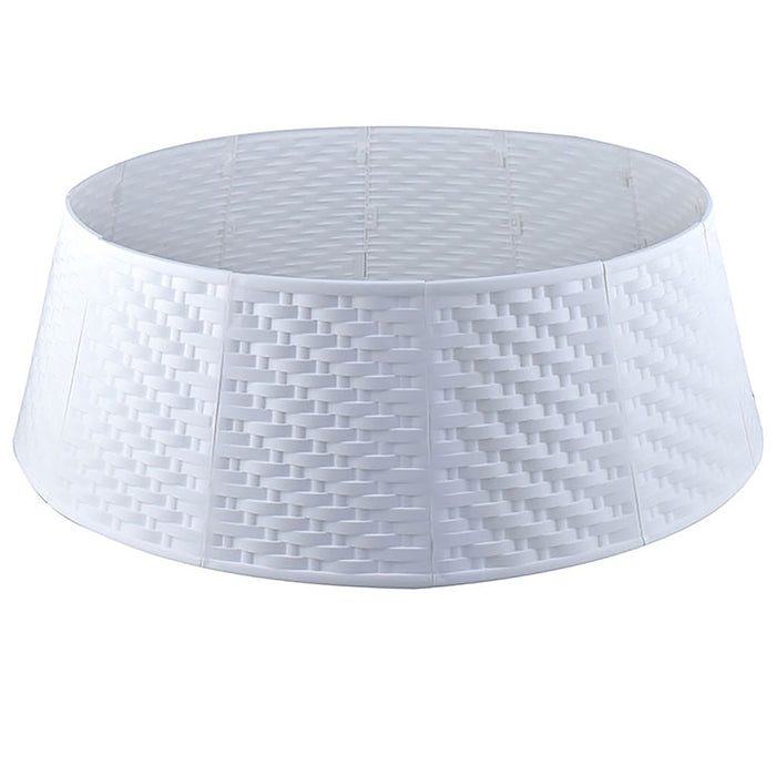 Copribase Albero di Natale Diametro 73-60 cm Bianco Decorazione Base Natalizia