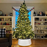 Copribase Albero di Natale Diametro 73-60 cm Bianco Decorazione Base Natalizia