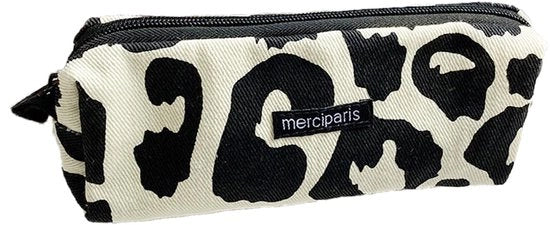 Etui con, etui per matite, etui con, la tasca per cartelle è piccola e carina e può essere utilizzata come borsa per giocattoli, borsa per chiavi, borsa per denaro (nero + beige)