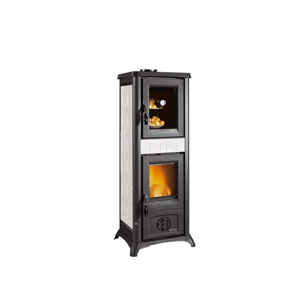 Stufa a Legna con Forno Gemma 5.0 Ceramica Nordica Colore: Bianco