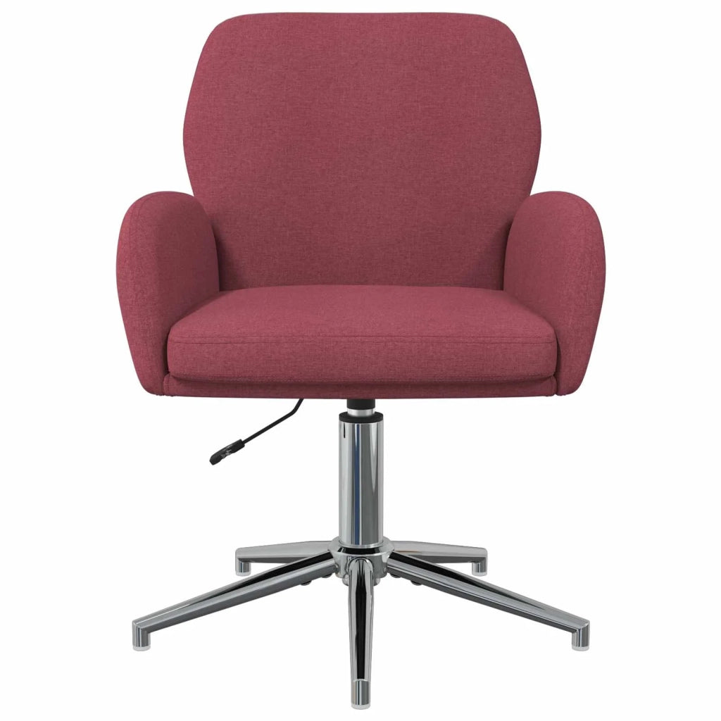 Sedia da scrivania girevole 54 x 58 x 90 cm Rosso Vino Tessuto 42034339
